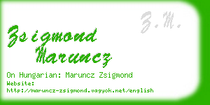 zsigmond maruncz business card